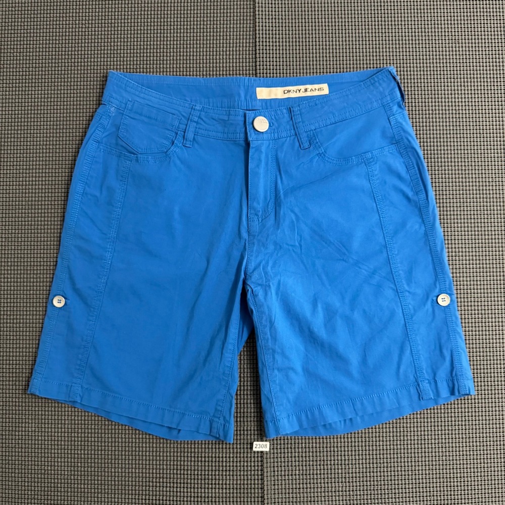 DKNY Jeans Womens Blue Utility Bermuda Shorts Size 4